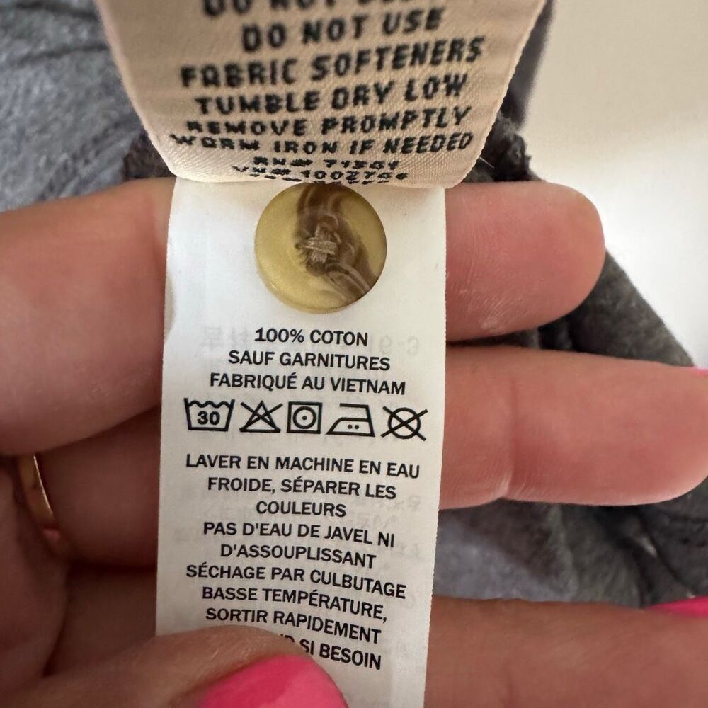L.L. Bean Traditional Fit Long Sleeve Henley Top Size XXL Tall Gray NWT - Picture 6 of 9